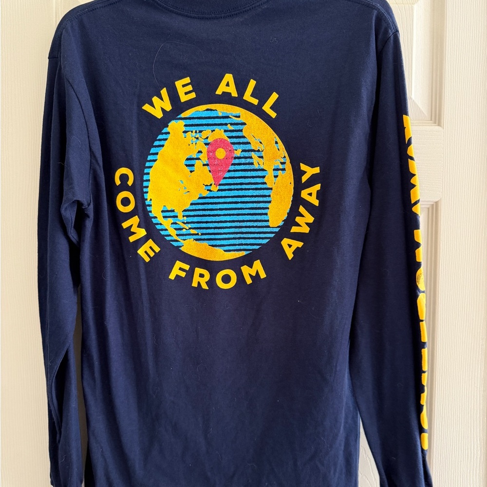Kids Long Sleeve Graphic Tee - Navy "We All Come From Away"